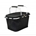 12008- BLACK INSULATED PICNIC BASKET