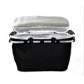 12008- BLACK INSULATED PICNIC BASKET