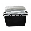 12008- BLACK INSULATED PICNIC BASKET