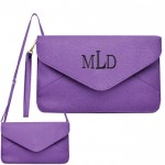 181334 - PURPLE LEATHER CLUTCH BAG