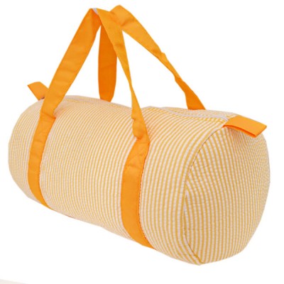 32682-ORANGE SEER SUCKER DUFFLE BAG