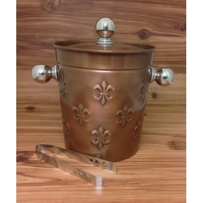 4008-FDL COPPER ICE BUCKET W/TONG	