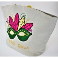 9210- MARDI GRAS CANVAS TOTE BAG