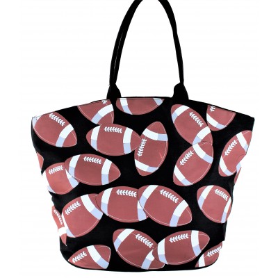 9215- FOOTBALL CANVAS TOTE BAG