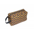 9227- GREY & GOLD COSMETIC BAG