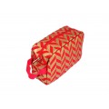 9227- RED & GOLD COSMETIC BAG
