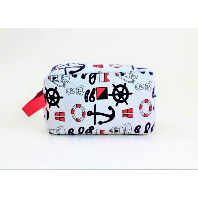 9243- ANCHOR DESIGN COSMETIC BAG