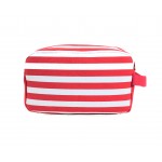 9241- RED & WHITE STRIPE COSMETIC BAG