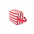 9241- RED & WHITE STRIPE COSMETIC BAG