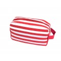 9241- RED & WHITE STRIPE COSMETIC BAG