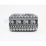 9244- GREY ELEPHANT DESIGN COSMETIC BAG