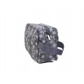 9249- GREY W/SNOW FLAKES COSMETIC BAG