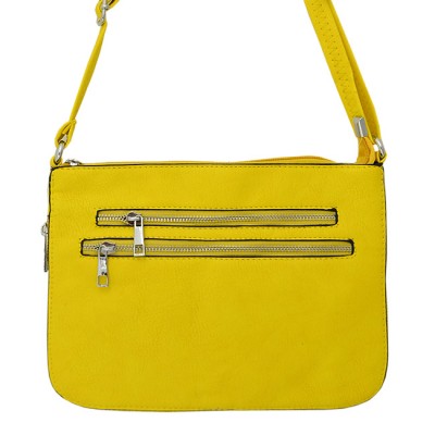 9003 - MUSTARD LONG STRAP CROSSBODY MESSENGER BAG