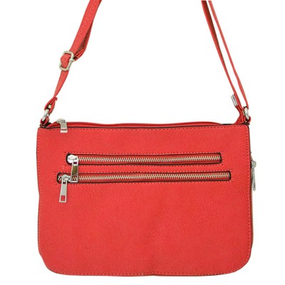 9003 - RED LONG STRAP CROSSBODY MESSENGER BAG