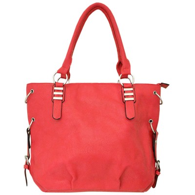 9005 - RED LEATHER DESIGNER PURSE
