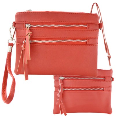 9039A - CORAL CROSSBODY MESSENGER BAG