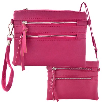 9039A - HOTPINK CROSSBODY MESSENGER BAG