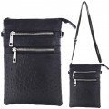 9040B - 5 PIECE OSTRICH CROSSBODY MESSENGER BAG (5 COLORS)