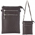 9040B - 5 PIECE OSTRICH CROSSBODY MESSENGER BAG (5 COLORS)