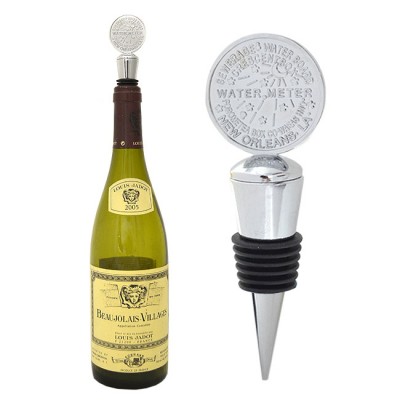 1001SILVER -  WATER METER WINE STOPPER SILVER