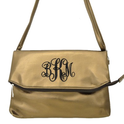 9014 - COPPER PU LEATHER CROSS BODY BAG