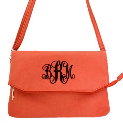 9014 - CORAL PU LEATHER CROSS BODY BAG
