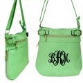 9030 - MINT PU LEATHER CROSS BODY/ SHOULDER BAG