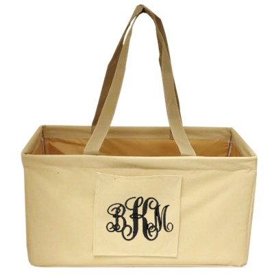 10013 - BEIGE SHOPPING BASKET OR UTILITY BASKET