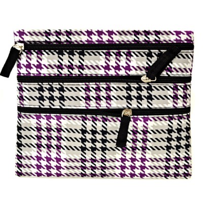 SMALL HOUNDSTOOTH PURPLE BAG 