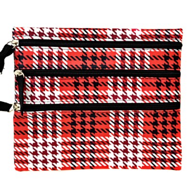 SMALL HOUNDSTOOTH RED BAG