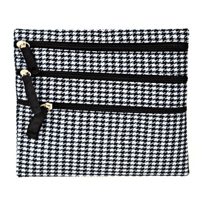 180347-SMALL HOUNDSTOOTH BLACK BAG