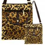 180389 LEOPARD DESIGN MESSENGER BAG