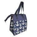 32533 - NAVY MULTI ANCHOR  INSULATED LUNCH BAG