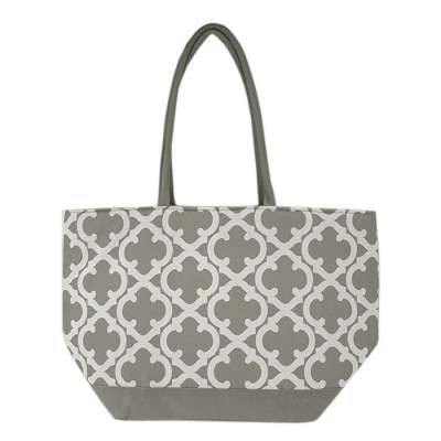 32552-GREY QUATREFOIL  DESIGN INSULATED ICE BAG