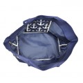 32645-NAVY MULTI ANCOR DESIGN SHOPING BAG/ BEACH BAG