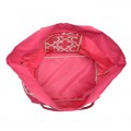 32646-PINK QUATREFOIL DESIGN SHOPPING OR BEACH BAG