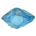 32647-AQUA QUATREFOIL DESIGN SHOPPING OR BEACH BAG