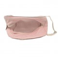 32707 -HOT PINK COTTON SEERSUCKER COSMETIC BAG