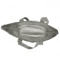 6044 - GREY QUATREFOIL DESIGN INSULATED LUNCH BAG