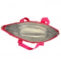 6044 - PINK QUATREFOIL DESIGN INSULATED LUNCH BAG