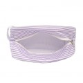 6048 - PURPLE COTTON SEERSUCKER COSMETIC BAG