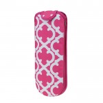 6055 - PINK QUATREFOIL INSULATED FLAT OR CURLING IRON HOLDER