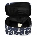 6057 - NAVY ANCHOR DESIGN COSMETIC BAG