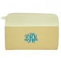 9015- CREAM/WH PU LEATHER CROSS BODY/ SHOULDER BAG