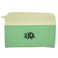 9015- MINT/WH PU LEATHER CROSS BODY/ SHOULDER BAG
