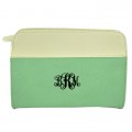 9015- MINT/WH PU LEATHER CROSS BODY/ SHOULDER BAG