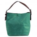 9031 - TURQUOISE PU 2PC LEATHER HANDBAG  W/BLACK SHOULDER BAG