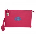 9042- HOT PINK PU LEATHER CROSS BODY/ SHOULDER BAG