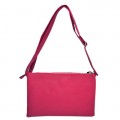 9042- HOT PINK PU LEATHER CROSS BODY/ SHOULDER BAG