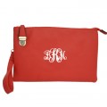 9042- RED PU LEATHER CROSS BODY/ SHOULDER BAG